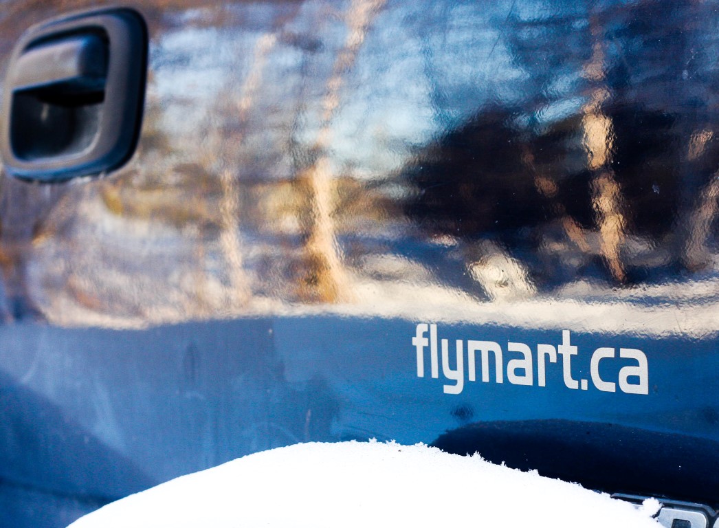 Flymart.ca logo bumper sticker