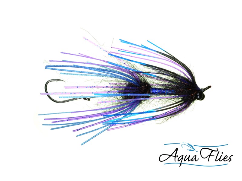 AQUA FLIES Sili-Leg Intruder Black/Blue (PB4E)